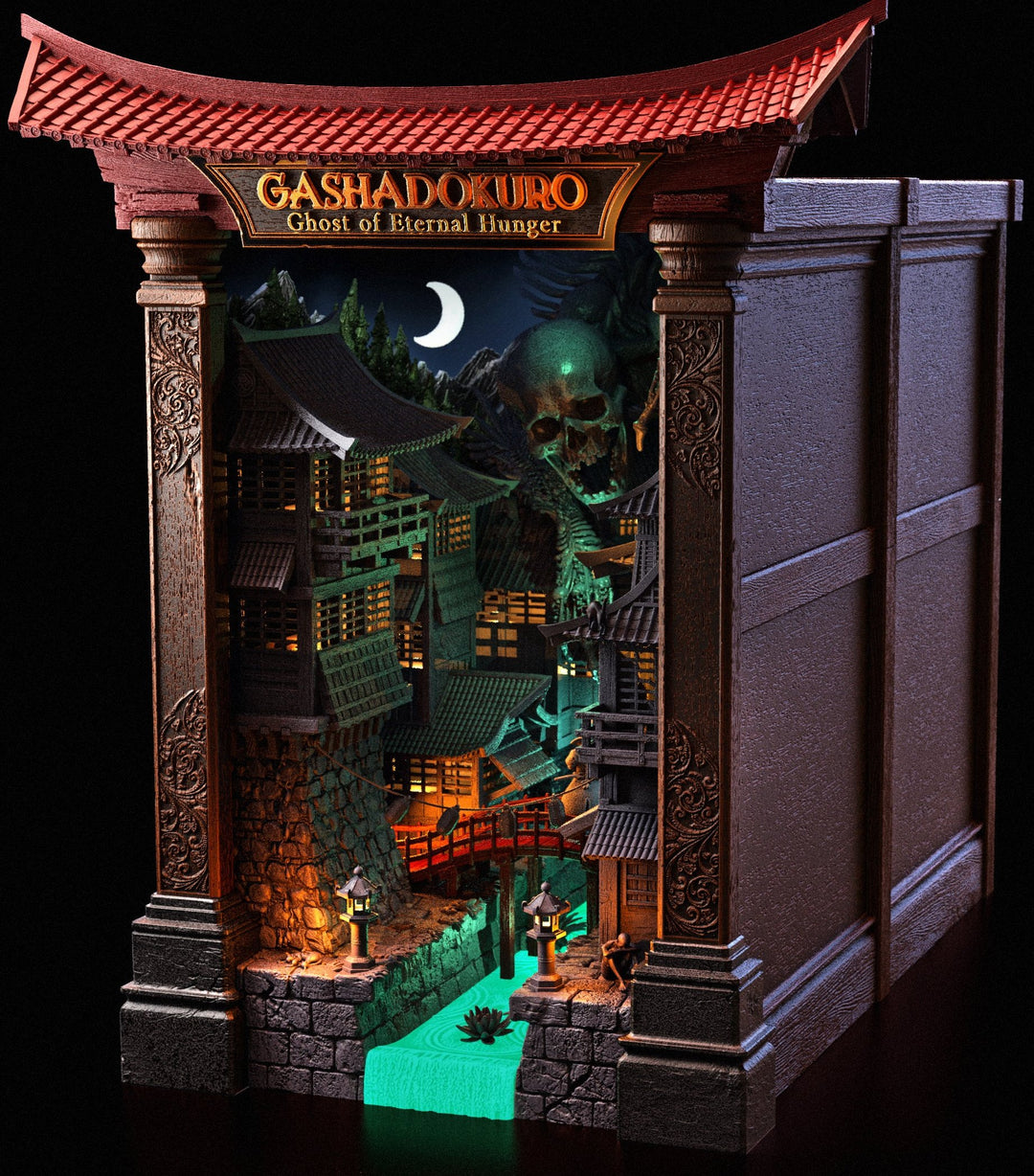 Gashadokuro - Ghost of Eternal Hunger - Book Nook Diorama