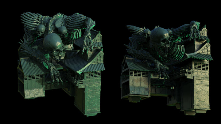 Gashadokuro - Ghost of Eternal Hunger - Book Nook Diorama